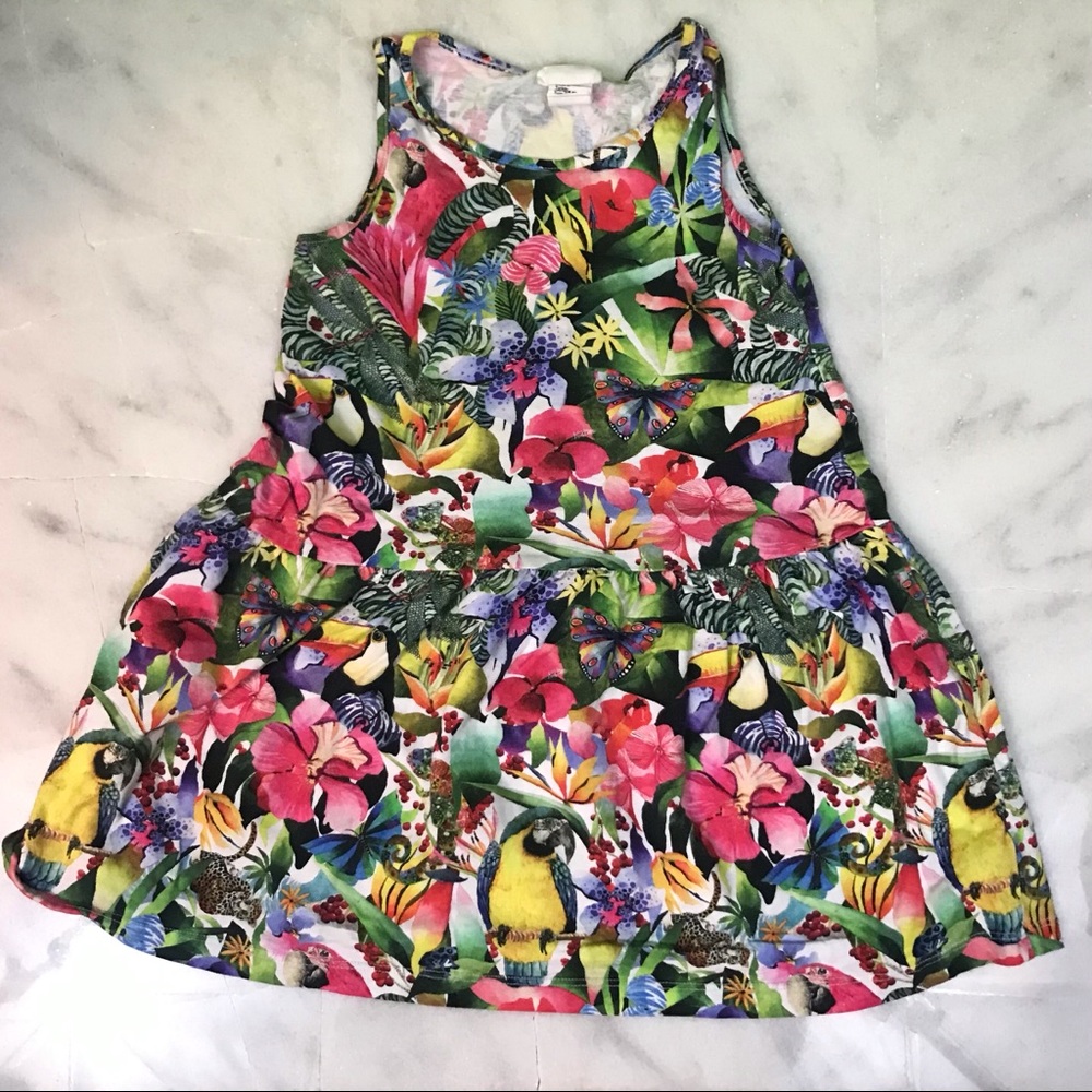 kate morgan studio x h&m • tropical dress 4-6y